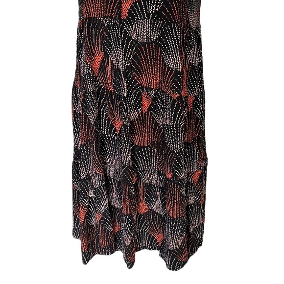 Anthropologie Maeve Tania Black Printed Tiered Rayon Tunic Dress - M - Picture 7 of 15